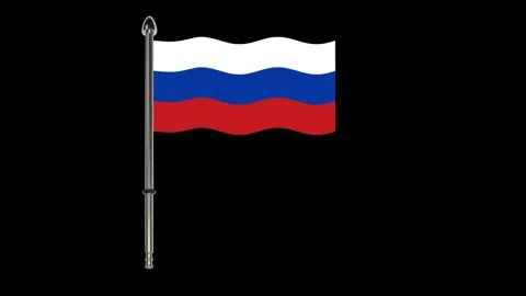 Russian flag waving in the wind. Stock Footage 340324343