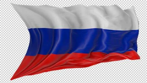 Russian Flag Waving in the Wind Stock Illustration