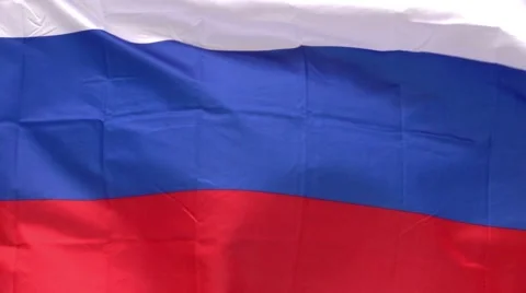 Russian flag in the wind against the sky Stock Footage 40541361