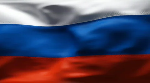 Russian Flag in wind in slow motion Stock Footage 643271