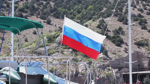 Russian flags Vídeos de archivo 40608987
