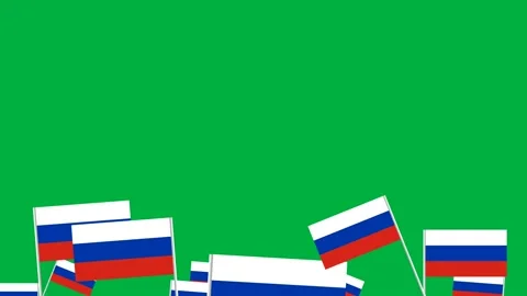 Russian flags Stock Footage 191553036