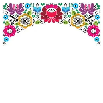 Russian floral pattern, colorful composition Stock Illustration