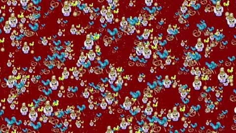 Russian folk background. Red background. Fair items. 4K. Matryoshka dolls Stock-Footage 168351220