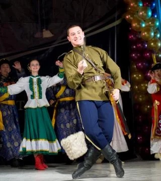 Russian folk dance Stock Photos