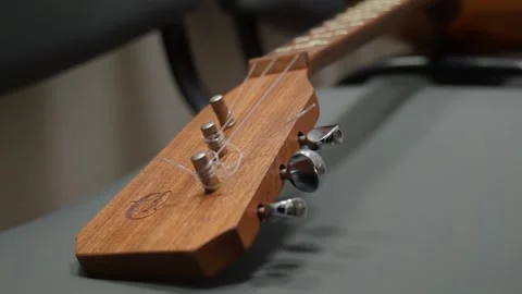 Russian folk instrument, balalaika, string instrument, close-up Stock Footage 166385514