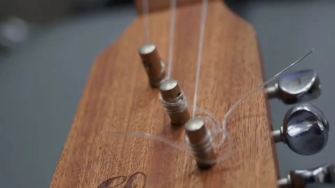Russian folk instrument, balalaika, string instrument, close-up Stock Footage 166385522