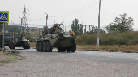Russian Forces Are Moving in the Crimea Stock Footage 66908631