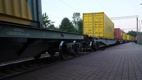 Russian freight train Stock Photos