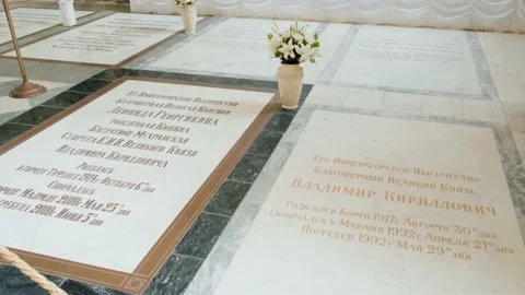 Russian graves of the russian emperors Video stock 154656082