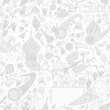 Russian grey seamless pattern, vector illustration Stock-Illustration