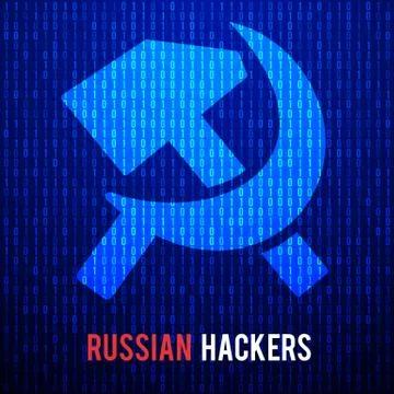 Russian hackers. Abstract Matrix Background Illustration