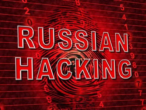 Russian Hacking Election Attack Alert 3d Illustration Stock Illustration