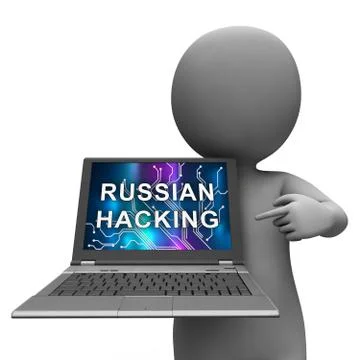 Russian Hacking Election Attack Alert 3d Illustration Stock Illustration