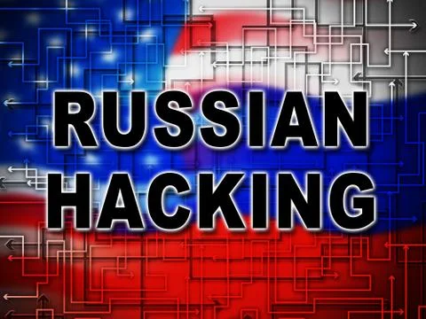Russian Hacking Election Attack Alert 2d Illustration Stock Illustration