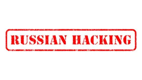 RUSSIAN HACKING  rubber stamp over a white background イラスト素材