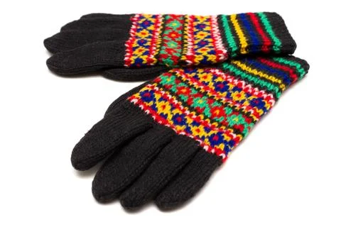 Russian handmade gloves Stock Photos