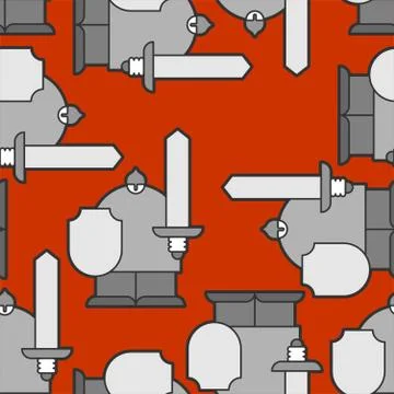 Russian hero warrior pattern seamless. knight made in Russia background Stock Illustration