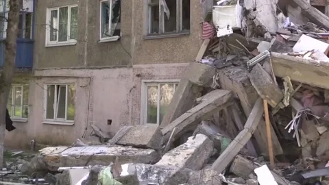 Russian invaders shelled the Donetsk region Stock Footage 192521272