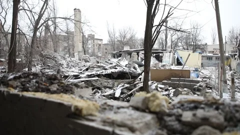 Russian invasion to Ukraine, Bakhmut 2022 and 2023 Stock Footage