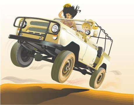 Russian jeep Stock Illustration
