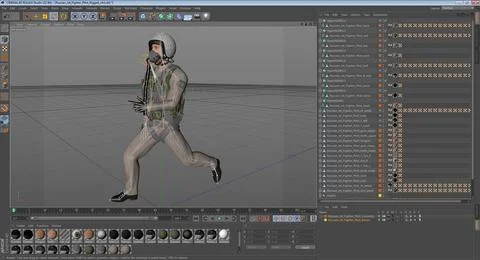 Russian Jet Fighter Pilot Rigged for Cinema 4D ~ 3D Model #90997852