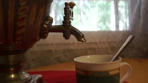 Russian Kettle "samovar" Stock Footage 91103731