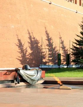 Russian Kremlin eternal flame post Stock Photos