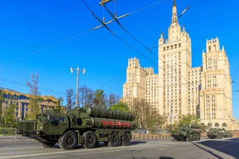 Russian long range surface-to-air missile systems S-300 Stock Photos