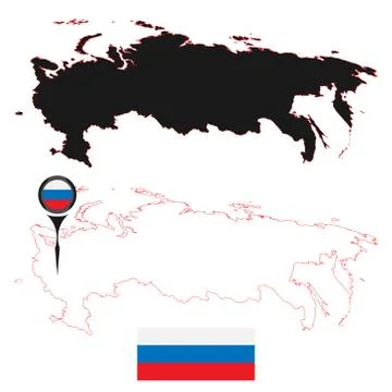 Russian map Stock Illustration