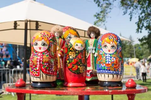Russian Matrushka Nesting Dolls Stock Photos