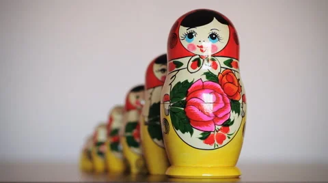 Russian Matryoshka Doll Stock Footage 56160770