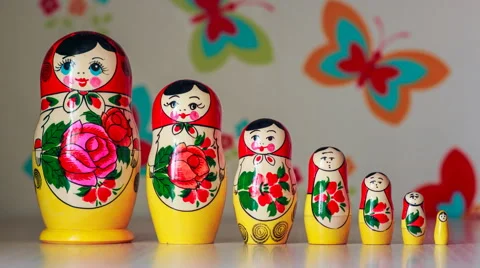 Russian Matryoshka Doll Stock Footage 56160819