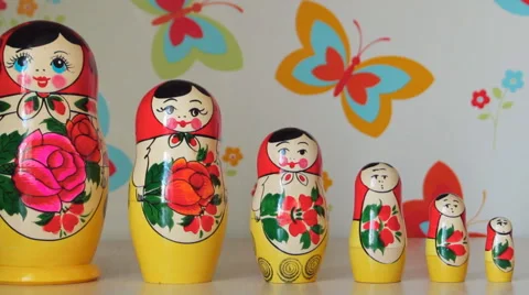 Russian Matryoshka Doll Stock Footage 56160824