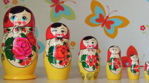 Russian Matryoshka Doll Video stock 56160848