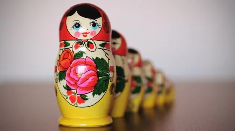 Russian Matryoshka Doll Stock Footage 56170688