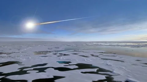 Russian meteor (meteorite) over Chelyabinsk in the Urals Stock Footage