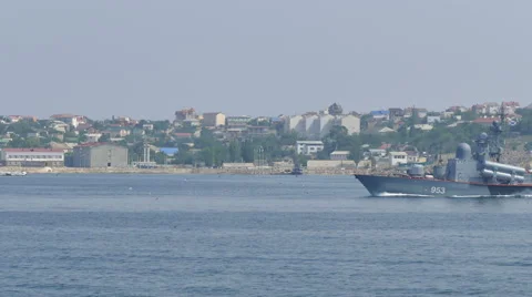 Russian Missile Ship Stock Footage 65788075