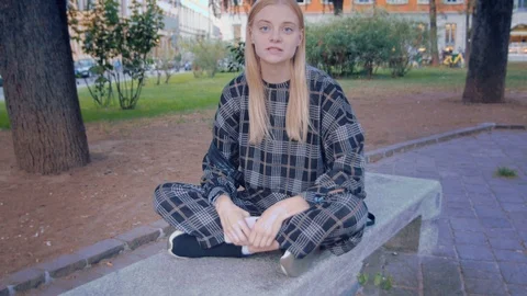 Russian model in Milan Stock Footage 97636272
