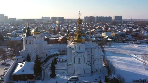 Russian monastery Stock Footage 101712967