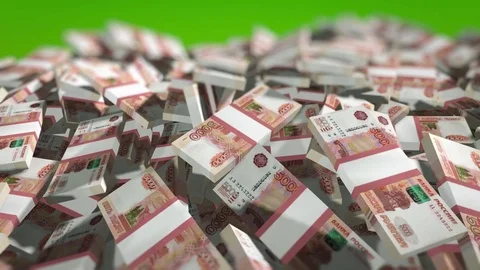 Russian money animation Stock Footage 69992178