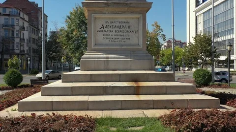 Russian Monument Sofia Close View Stock Footage 116776015