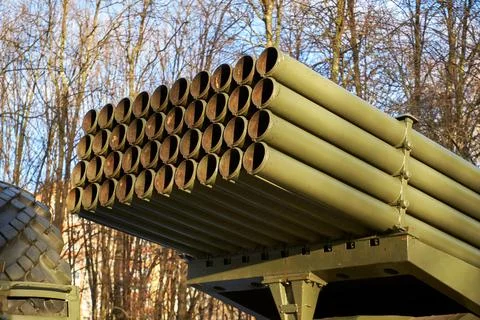 Russian multiple launch rocket system Stock Photos