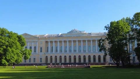 Russian Museum, Mikhailovsky Palace, Mikhailovsky Garden. Stock Footage 156461281