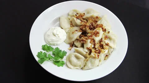 Russian national ravioli  Stock Footage 24876747