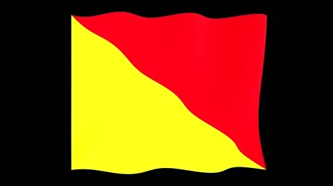 Russian Navy Code of Signals meaning: Six.  Stock Footage 61738726