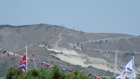 Russian navy flags Stock Footage 161630042