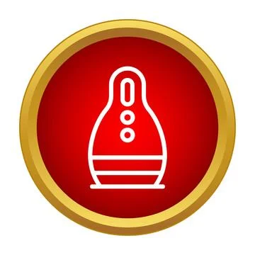 Russian nesting doll matryoshka icon in circle Stock Illustration