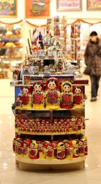 Russian nesting dolls Stock Photos