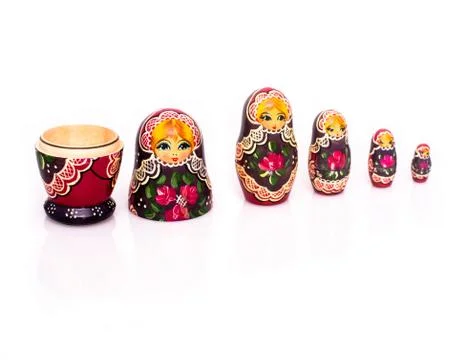 Russian nesting dolls Stock Photos